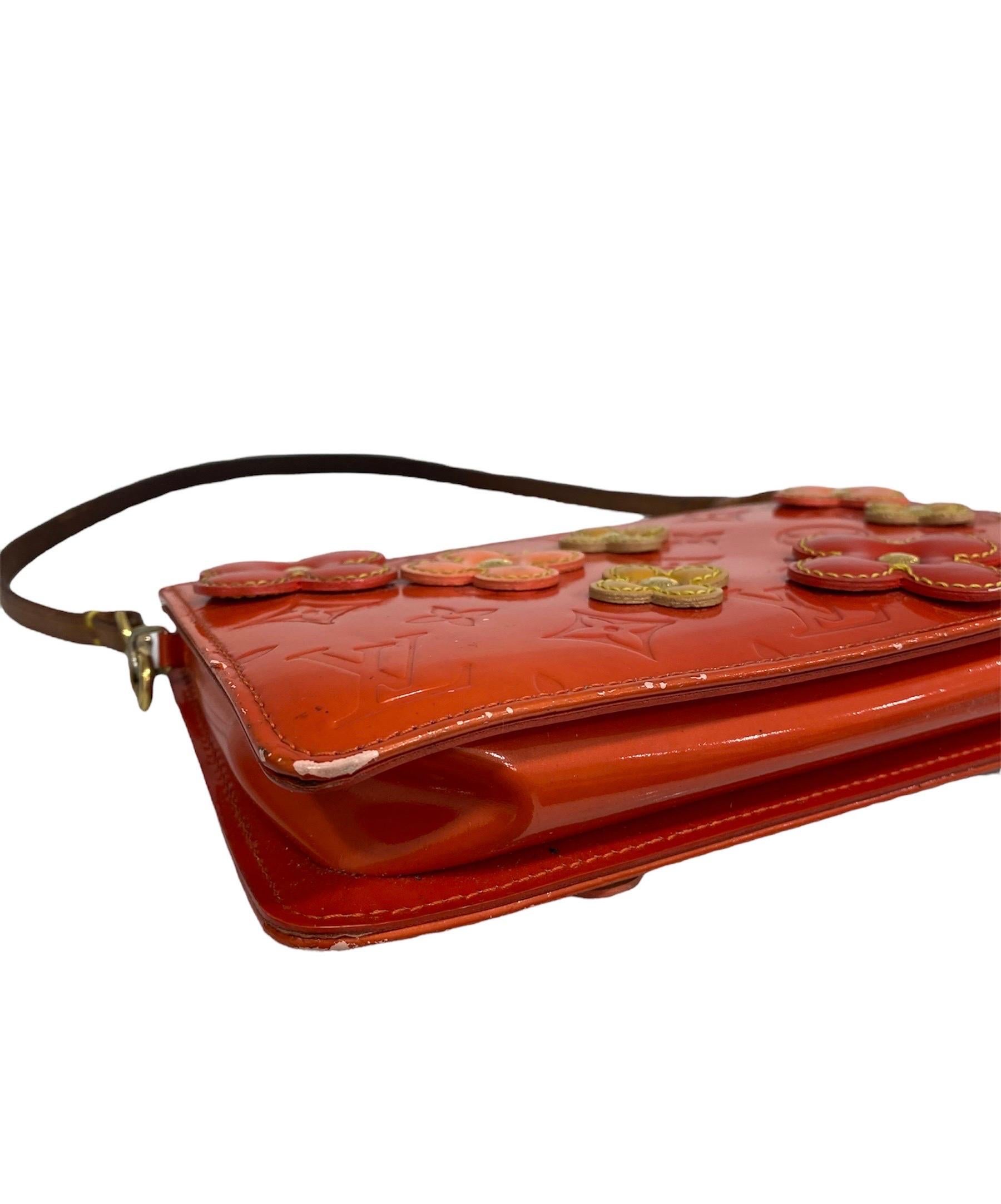 Women's Louis Vuitton Lexington Pochette Orange Flowers