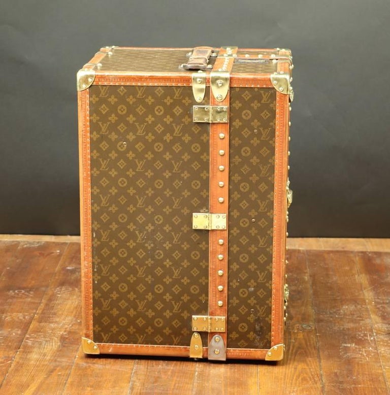 Louis Vuitton Rue Scribe Vintage 1930s Rare Leather Hardside Luggage Brown  ref.535206 - Joli Closet
