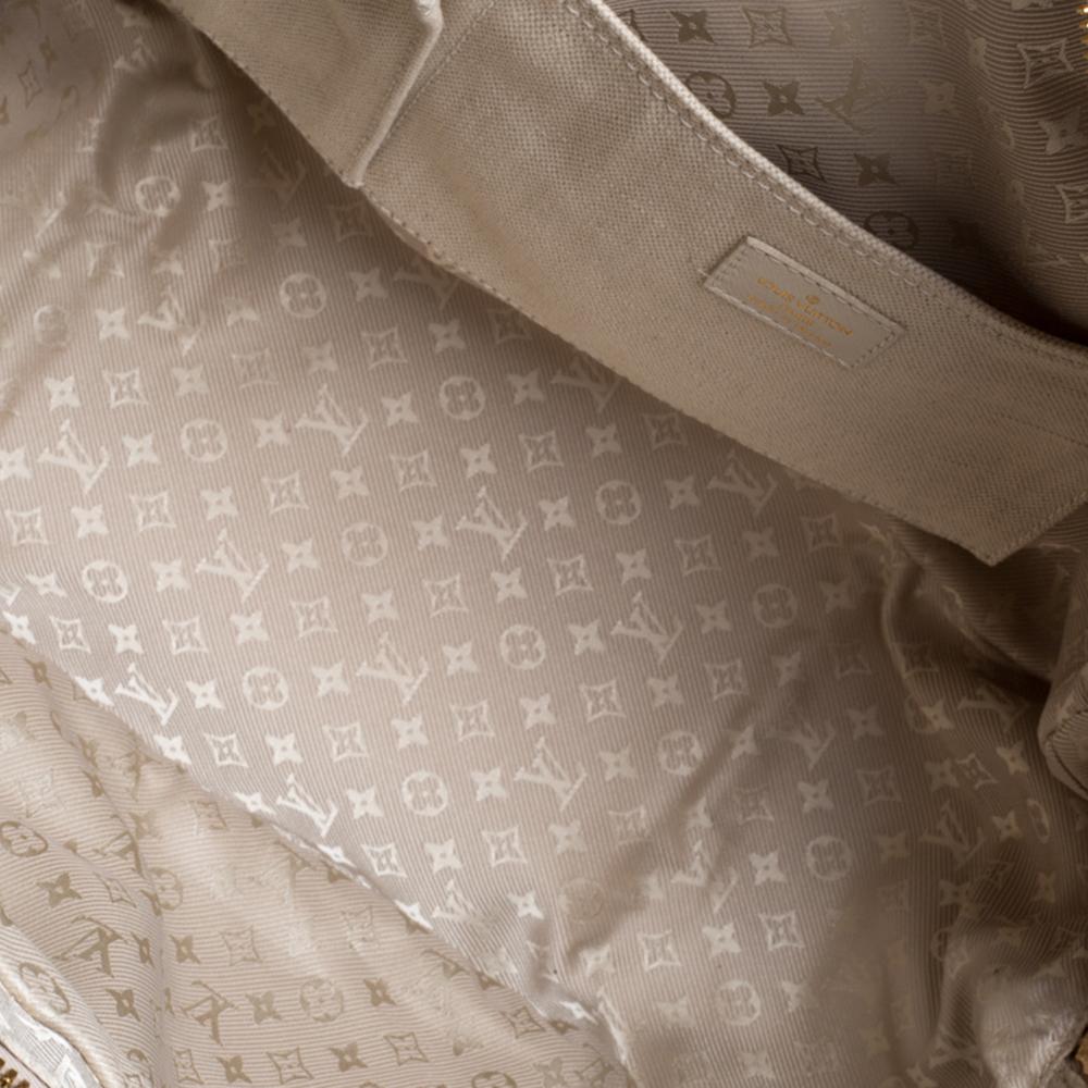Louis Vuitton Light Beige Canvas Bowly Polka Dot Panama Bag 6