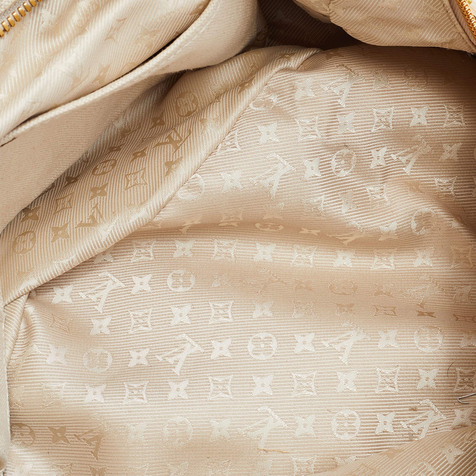 Louis Vuitton Light Beige Canvas Bowly Polka Dot Panama Bag 7