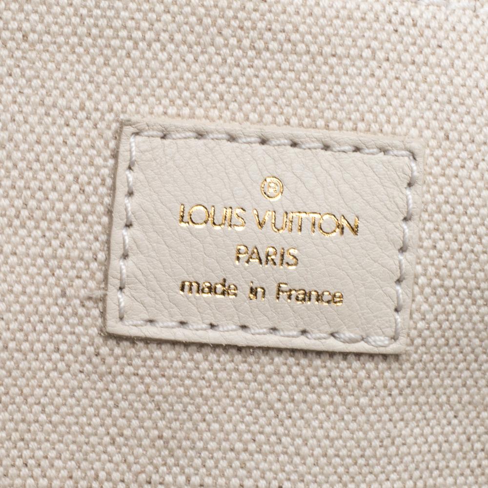 Louis Vuitton Light Beige Canvas Bowly Polka Dot Panama Bag 2