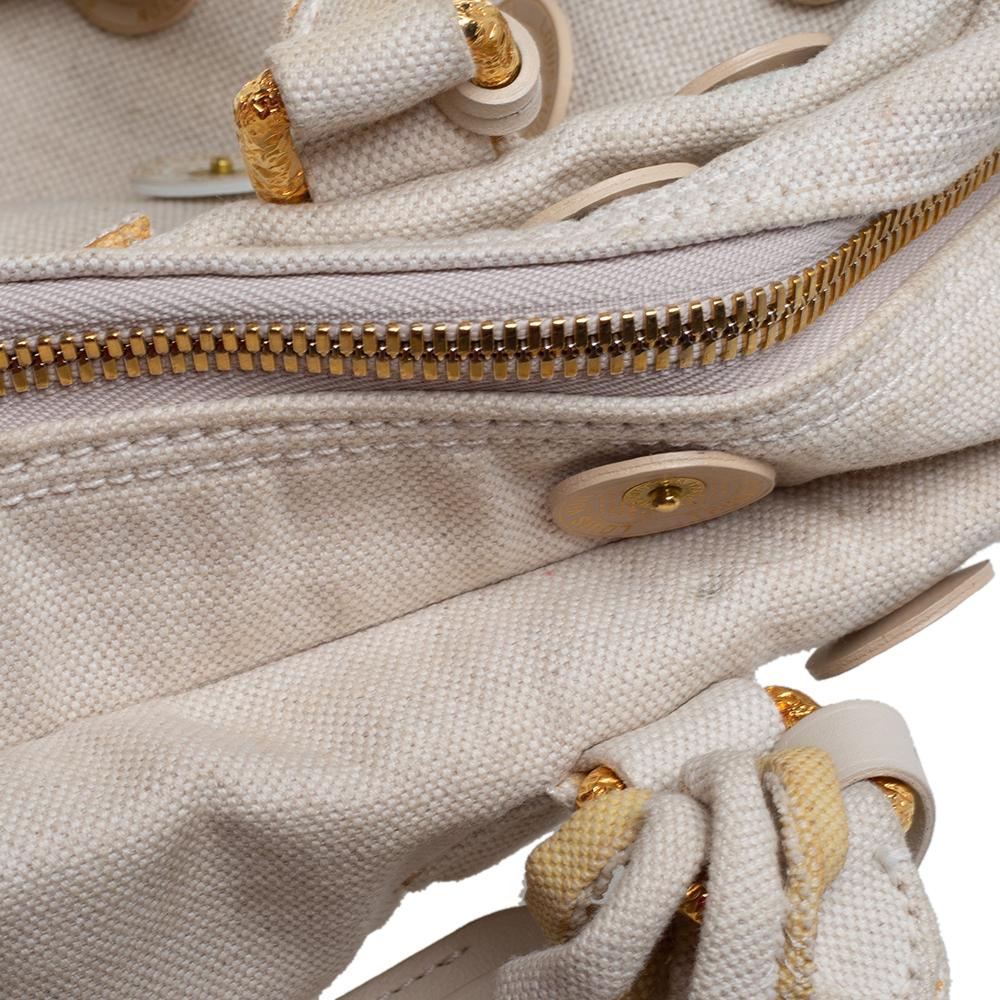 Louis Vuitton Light Beige Canvas Bowly Polka Dot Panama Bag 3