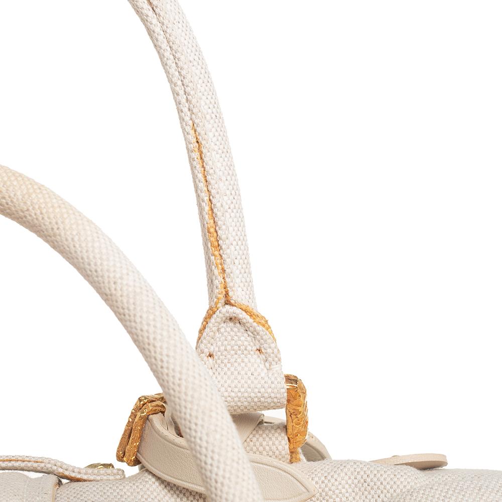 Louis Vuitton Light Beige Canvas Bowly Polka Dot Panama Bag 1
