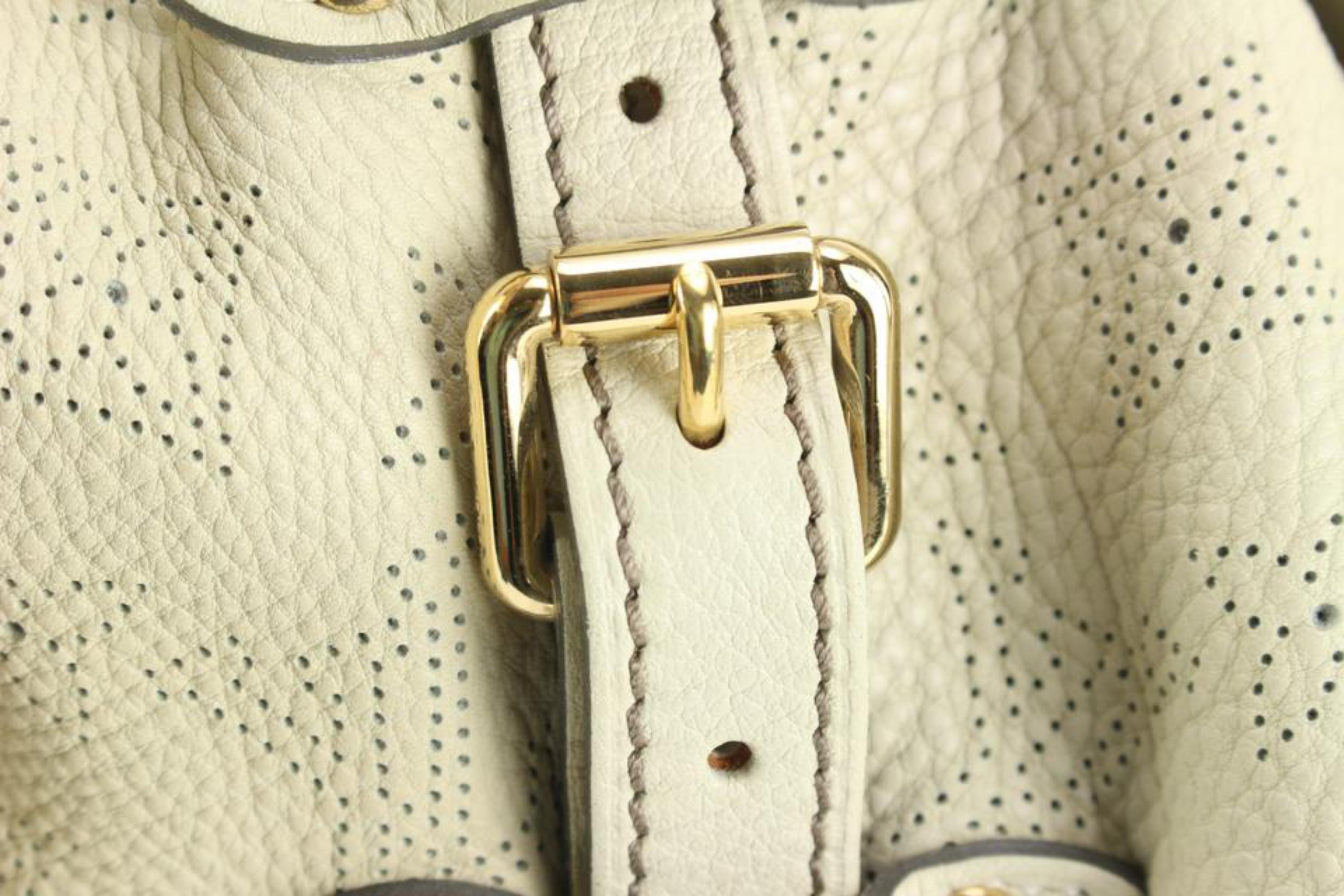 Beige Sac hobo Mahina XL Louis Vuitton en cuir beige clair et sable avec monogramme 58lk55s en vente