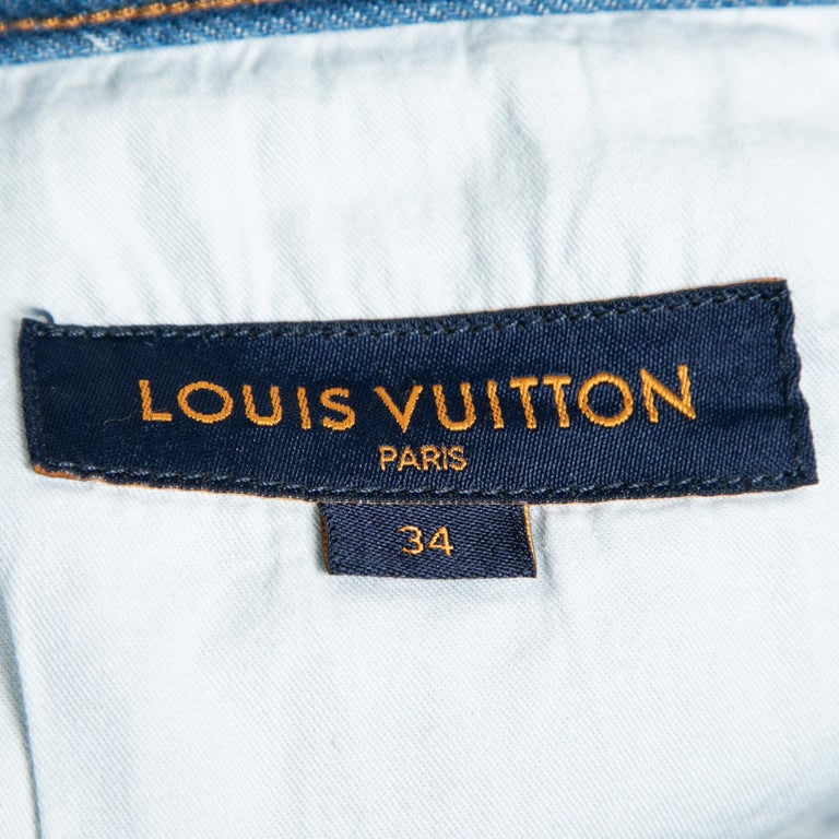 Louis Vuitton Slim Stretch Denim Pants Ocean. Size 34