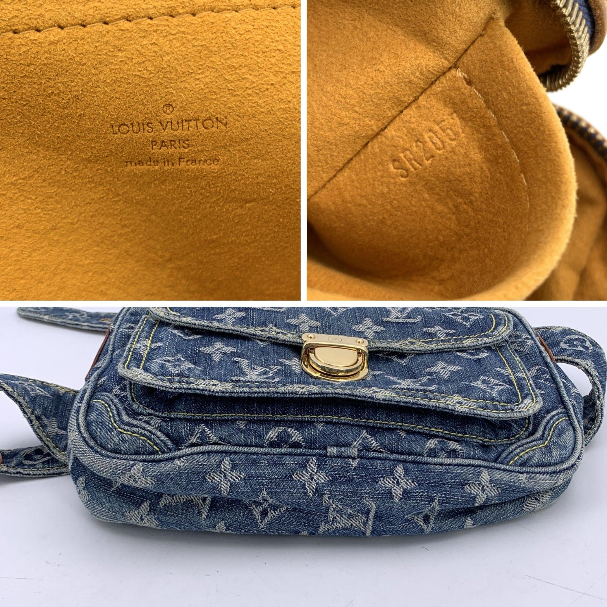 Louis Vuitton Light Blue Denim Monogram Waist Bum Belt Bag For Sale 1