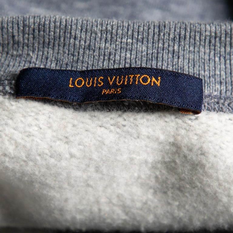 Louis Vuitton Light Blue Knit LV Embroidered Crew Neck Sweatshirt XS Louis  Vuitton | The Luxury Closet