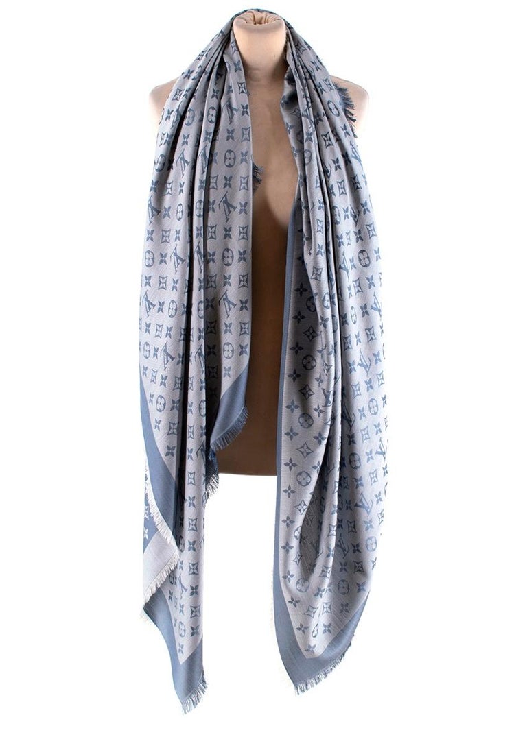 Louis Vuitton Monogram Blue Denim Shawl 