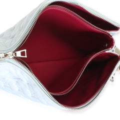 Louis Vuitton Light Blue Monogram Embossed Lambskin Coussin PM