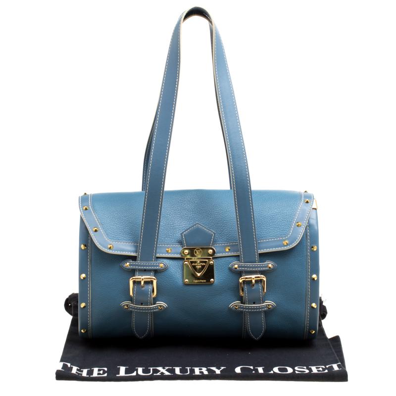 Louis Vuitton Light Blue Suhali Leather L'Epanoui GM bag 8