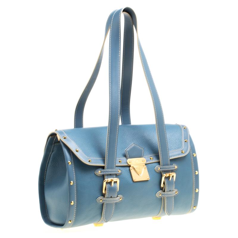 Louis Vuitton Light Blue Suhali Leather L'Epanoui GM bag 1