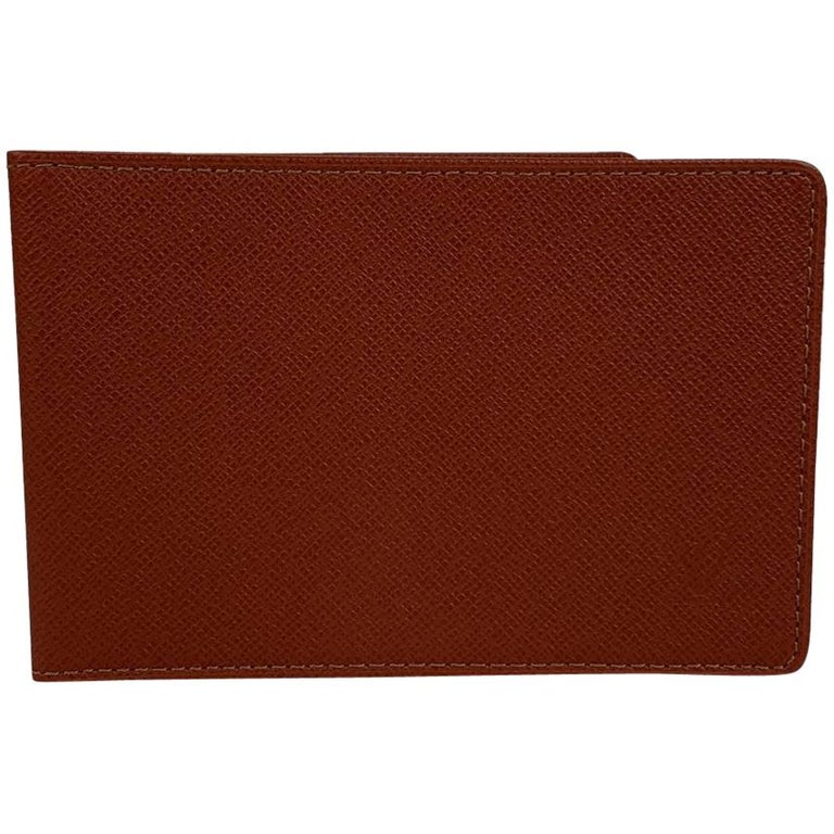 Louis Vuitton Light brown Tan Taiga Leather ID Document Holder at 1stDibs