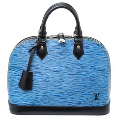 Louis Vuitton Light Denim Epi Leder Alma PM Tasche