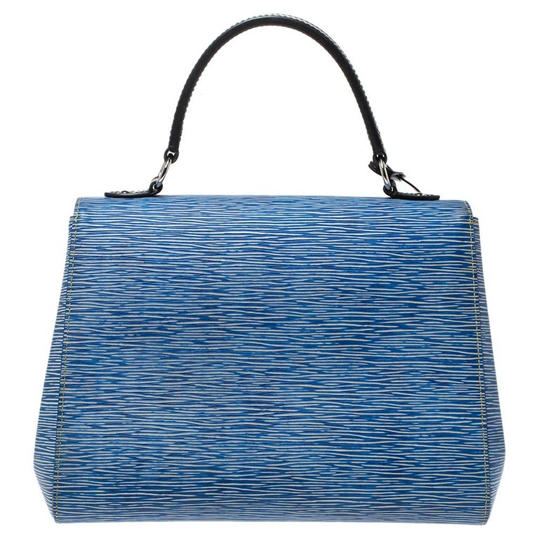 Small Louis Vuitton bag Beige Navy blue Leather Cloth ref.45406 - Joli  Closet