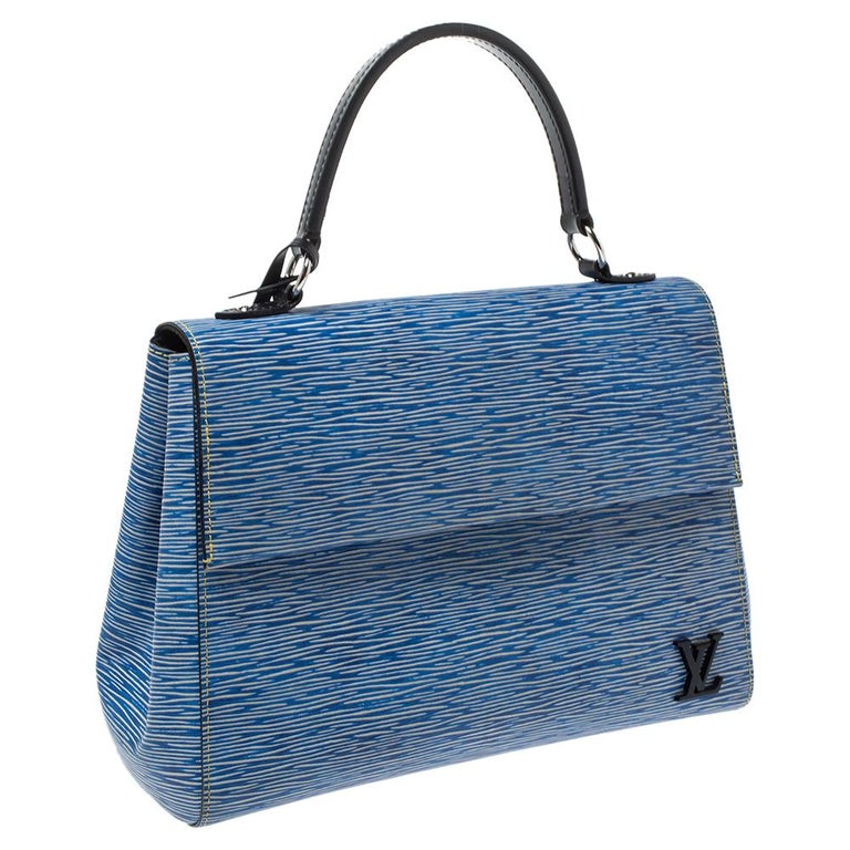 Louis Vuitton Light Denim Epi Leather Cluny MM Bag