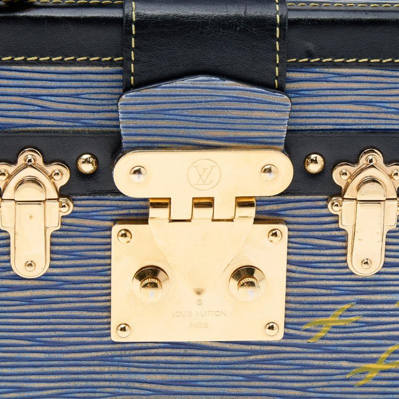 Louis Vuitton Light Denim Epi Leather Limited Edition Petite Malle Bag 2
