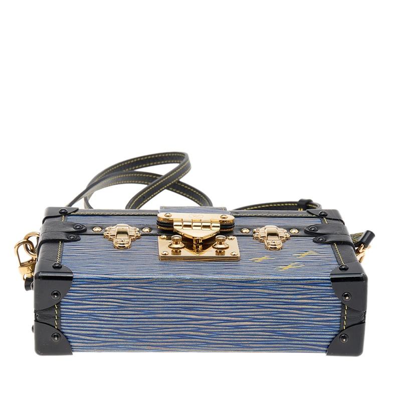 Louis Vuitton Light Denim Epi Leather Limited Edition Petite Malle Bag 3