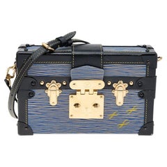 Louis Vuitton Light Denim Epi Leather Limited Edition Petite Malle Bag