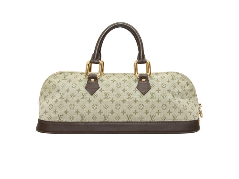 Louis Vuitton Light Green and Olive Mini Lin Monogram Canvas Long