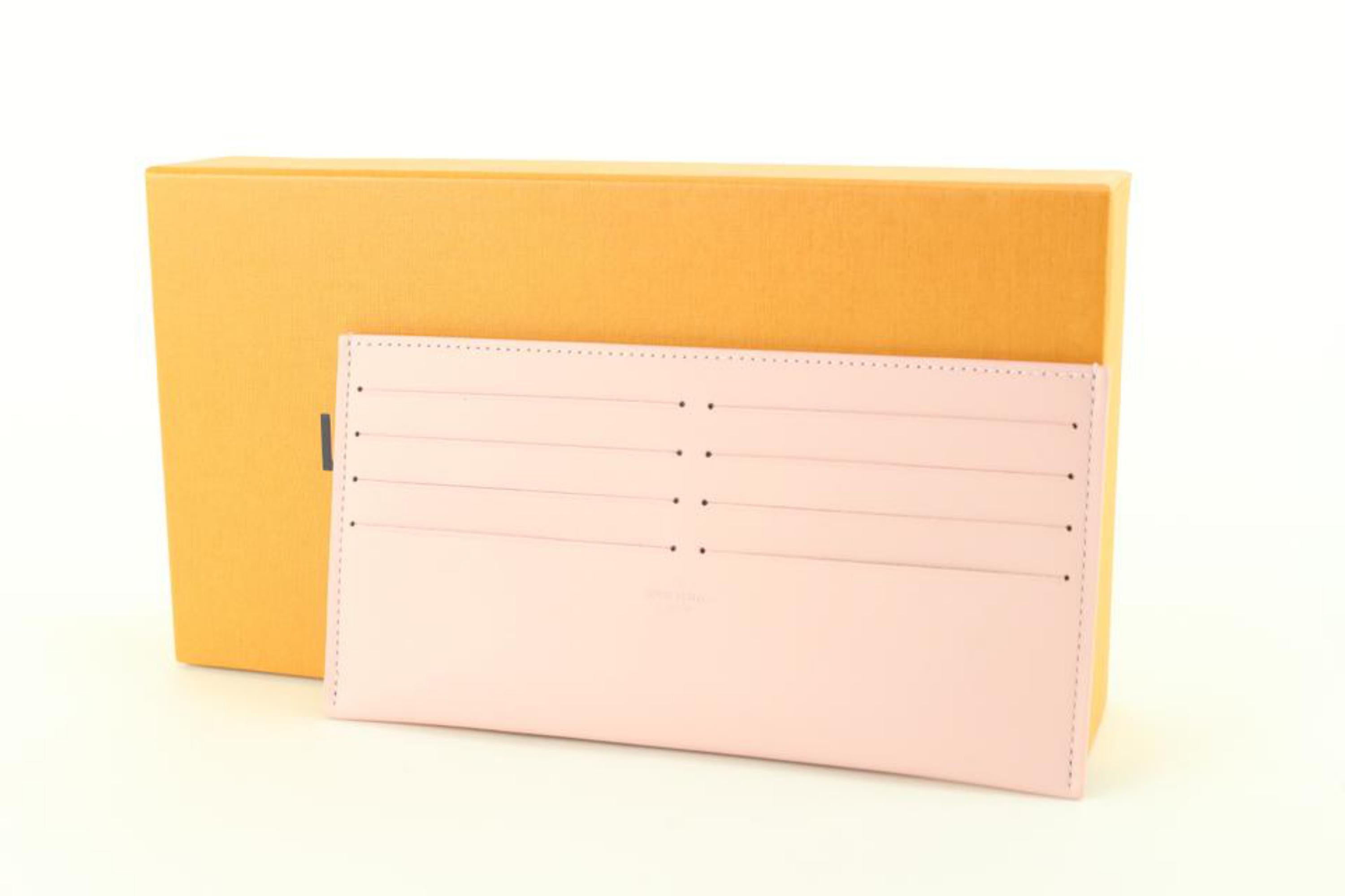 Louis Vuitton Light Pink Leather Long Card Holder Felicie Insert 13lk810s For Sale 3
