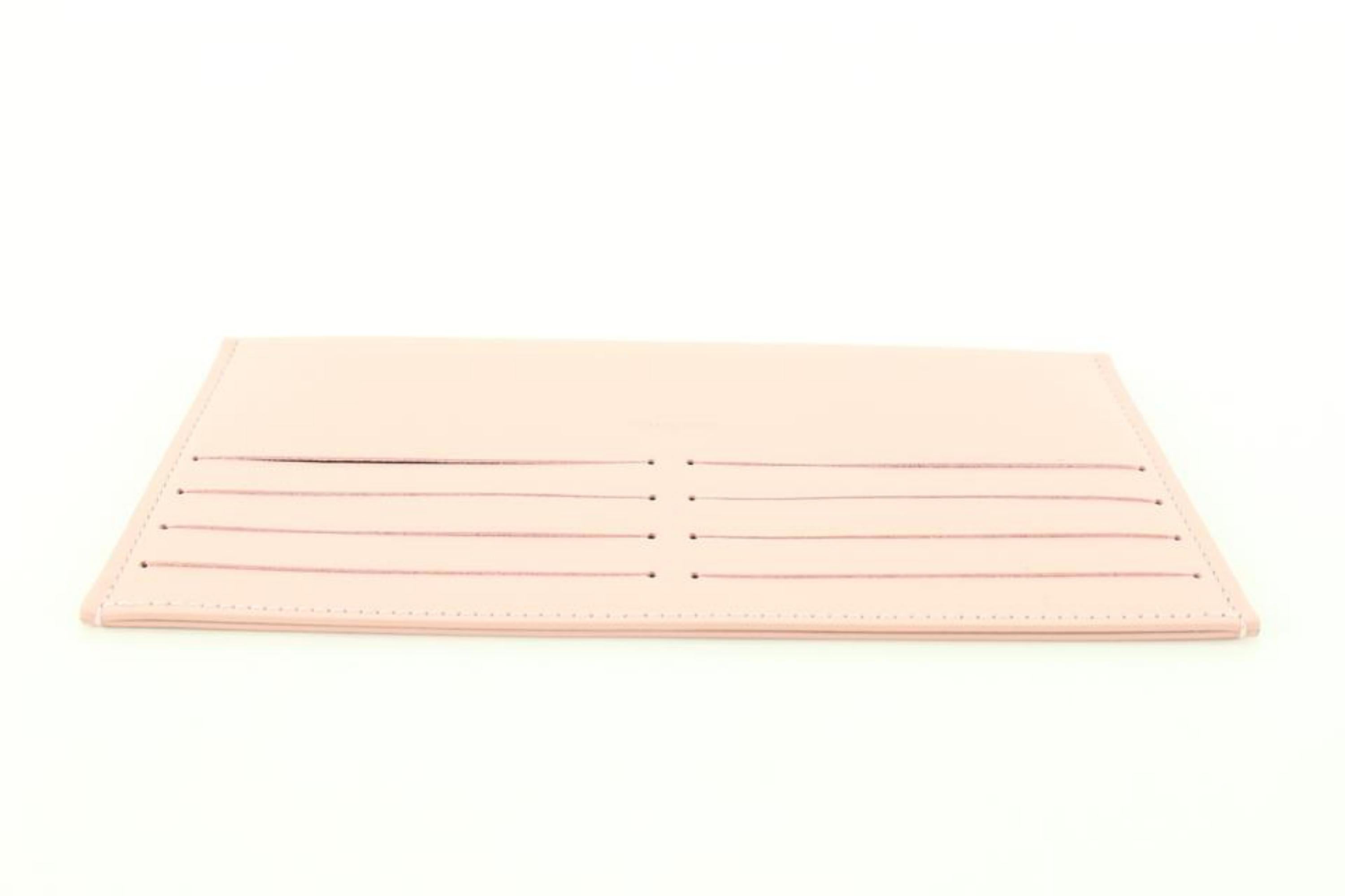 Louis Vuitton Light Pink Leather Long Card Holder Felicie Insert 13lk810s In New Condition For Sale In Dix hills, NY