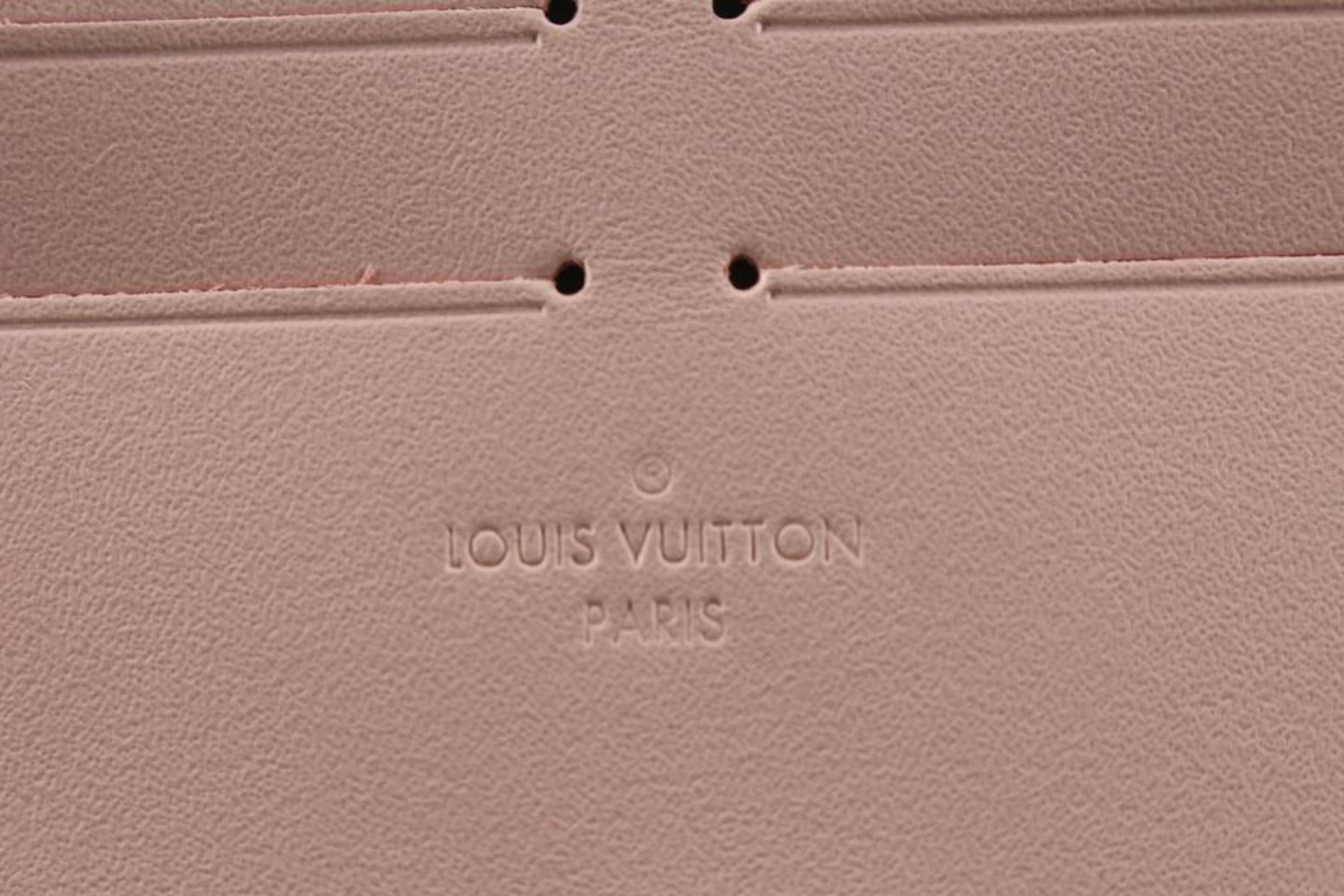 Louis Vuitton Light Pink Leather Long Card Holder Felicie Insert 13lk810s For Sale 1