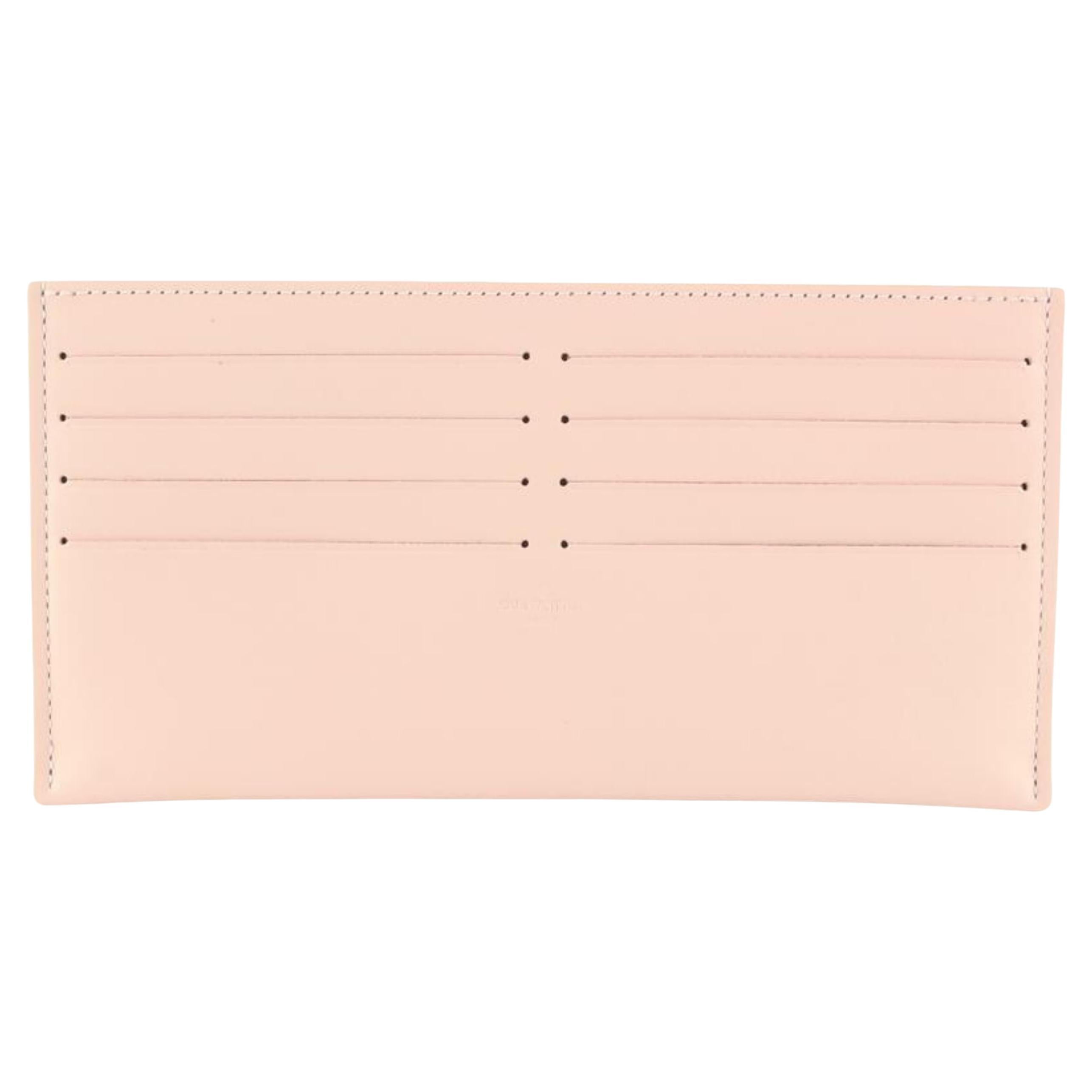 Louis Vuitton Long porte-cartes Felicie Insert en cuir rose clair 13lk810s