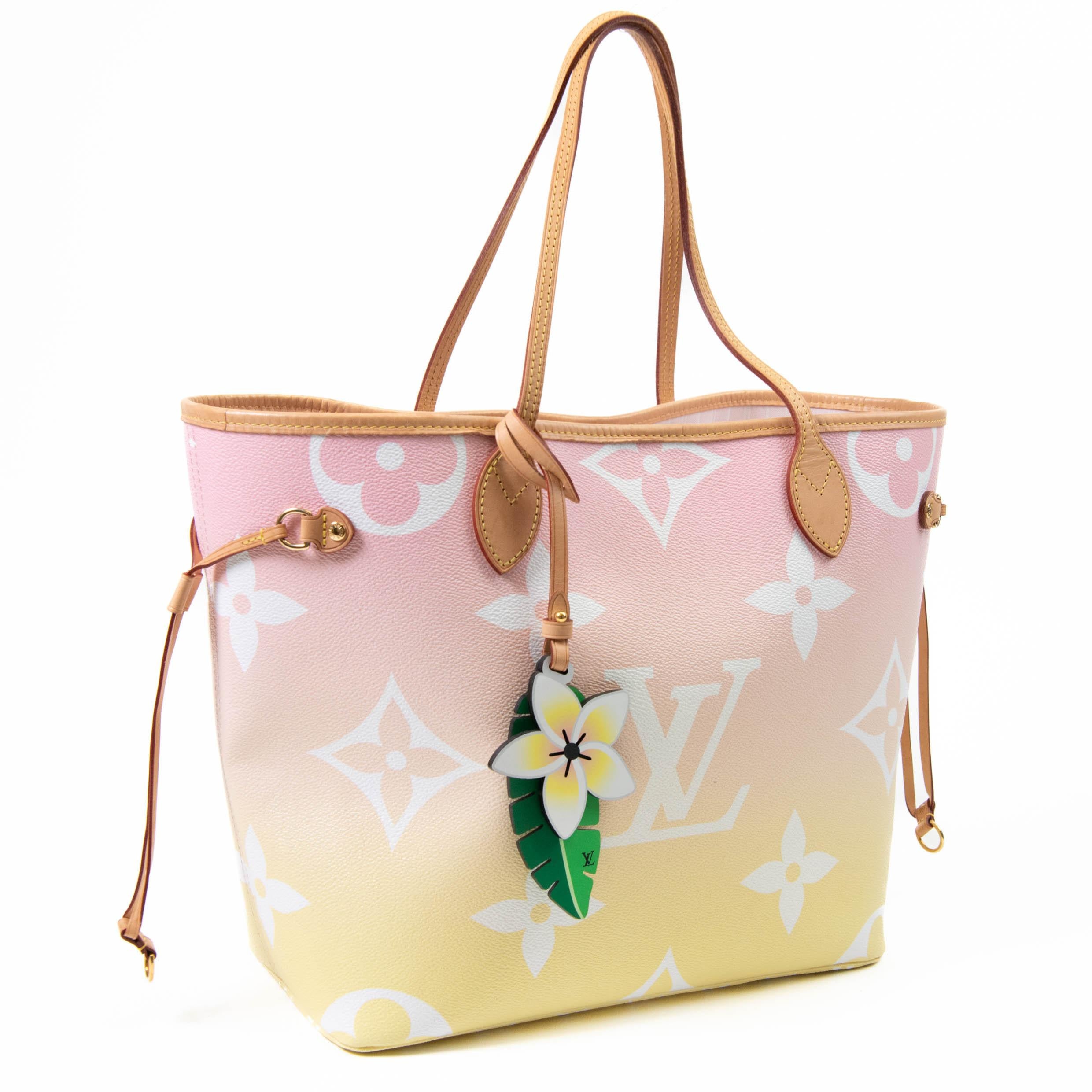 Beige Louis Vuitton Light Pink Monogram Canvas  Giant By The Pool Neverfull MM