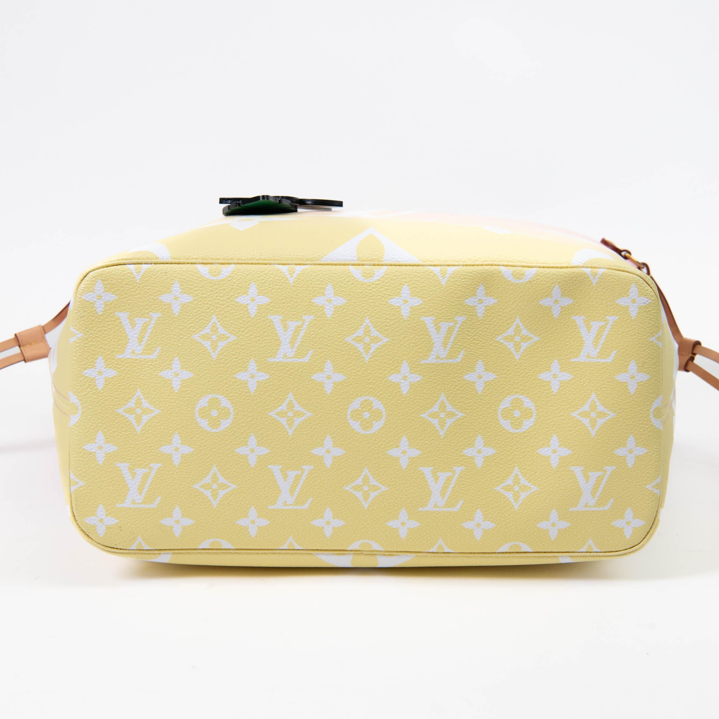 Louis Vuitton Light Pink Monogram Canvas  Giant By The Pool Neverfull MM In Good Condition In Corona Del Mar, CA