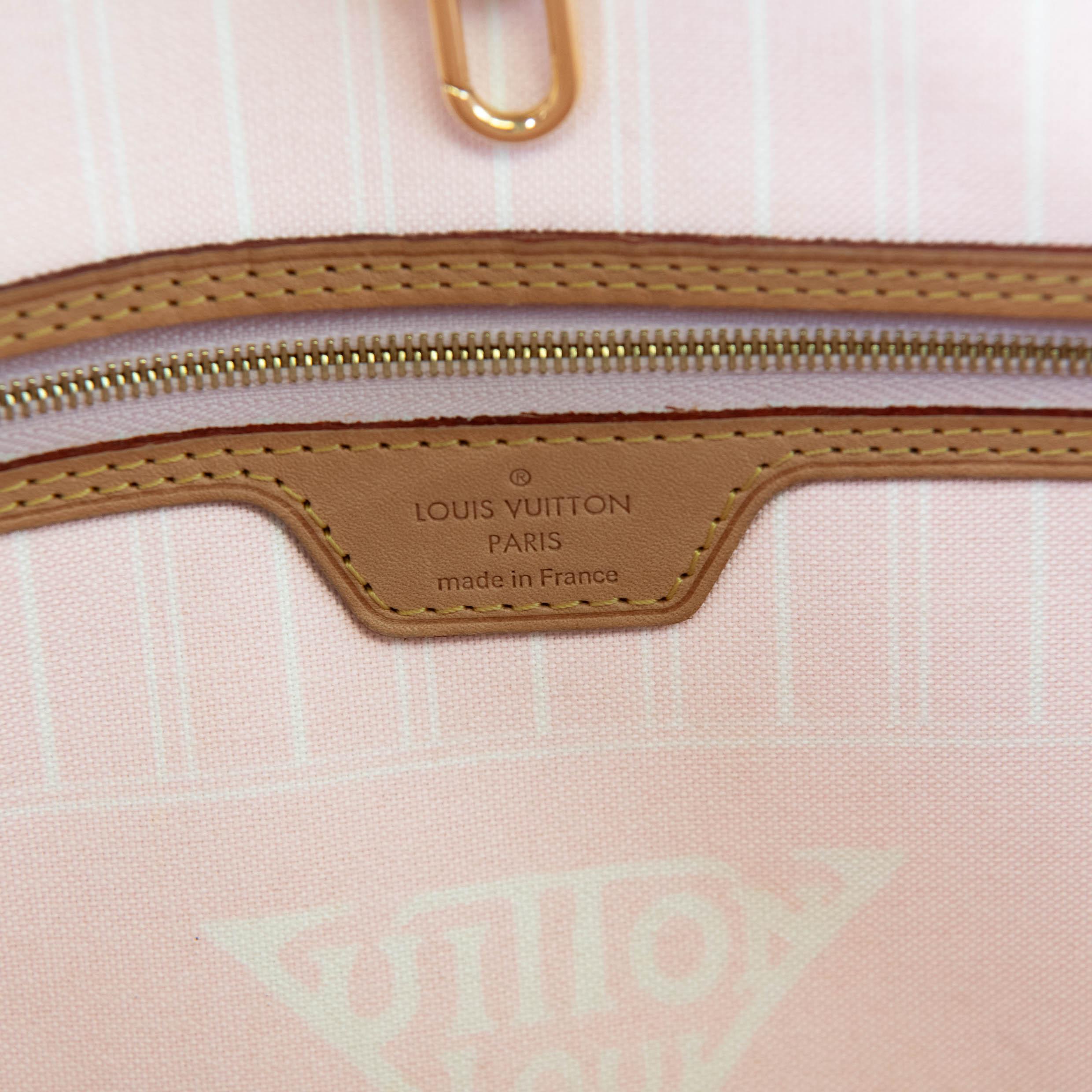 Louis Vuitton Light Pink Monogram Canvas  Giant By The Pool Neverfull MM 1