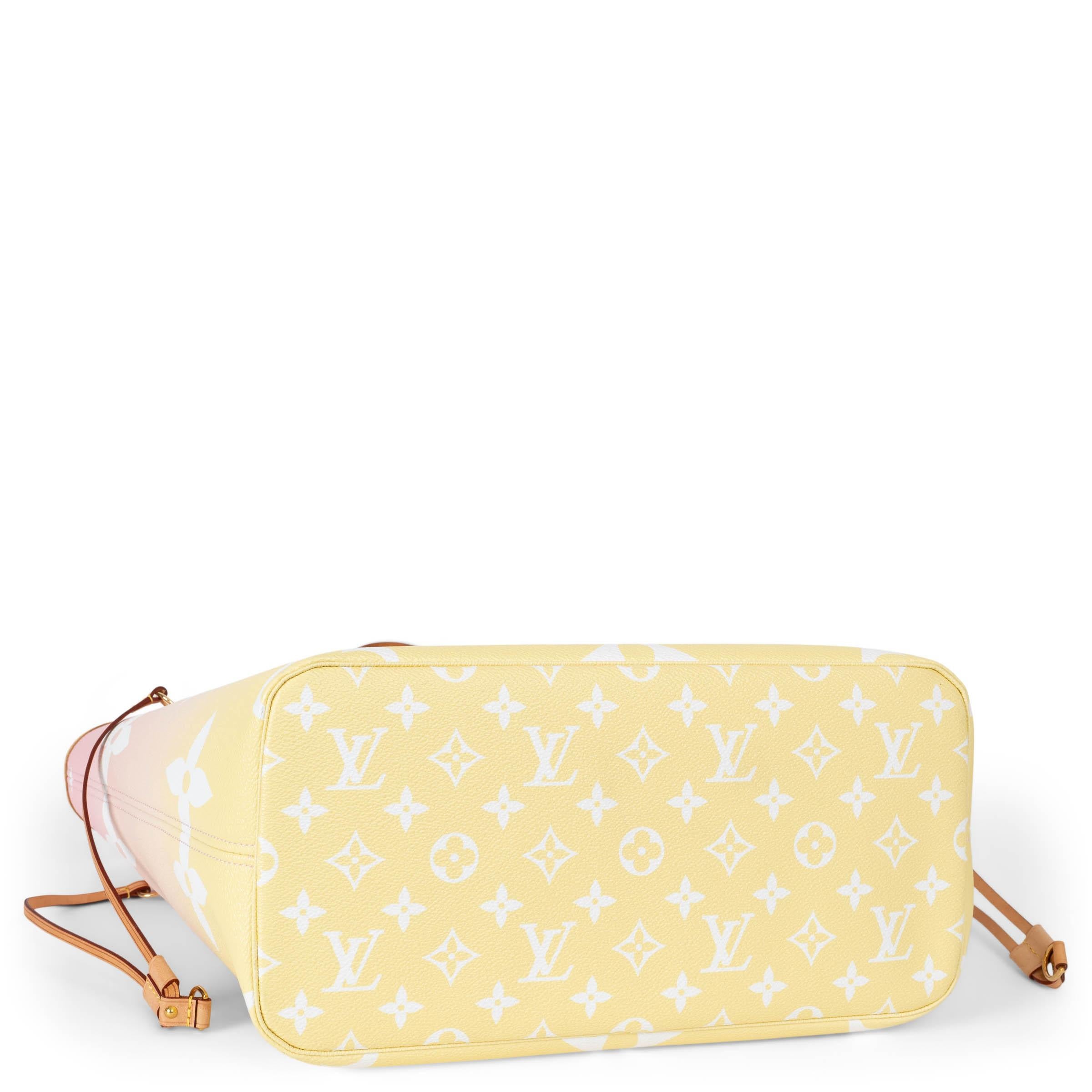 LOUIS VUITTON light pink Monogram Gian NEVERFULL MM BY THE POOL Bag In Excellent Condition In Zürich, CH