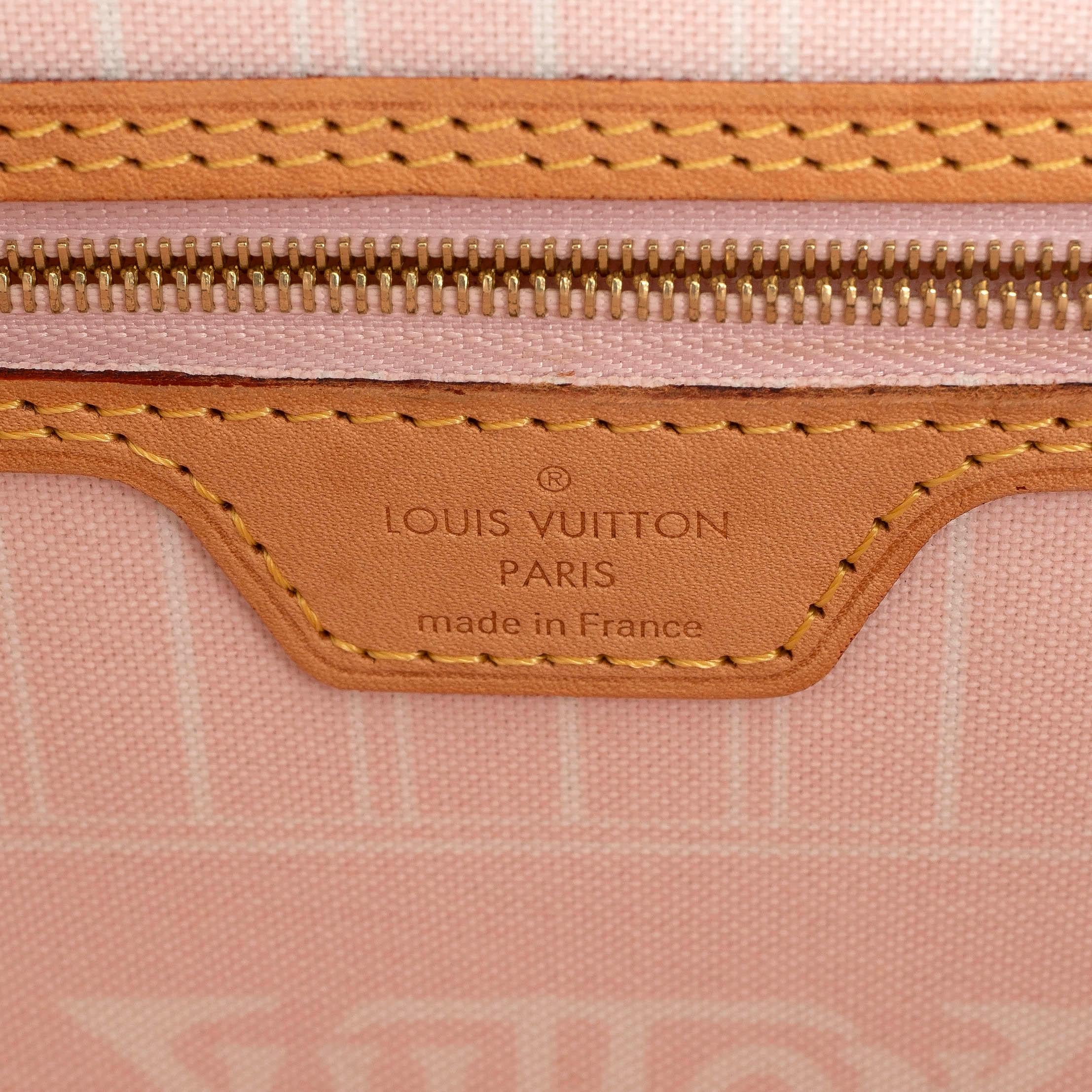 LOUIS VUITTON light pink Monogram Gian NEVERFULL MM BY THE POOL Bag 2