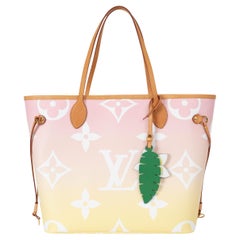 LOUIS VUITTON light pink Monogram Gian NEVERFULL MM BY THE POOL Bag