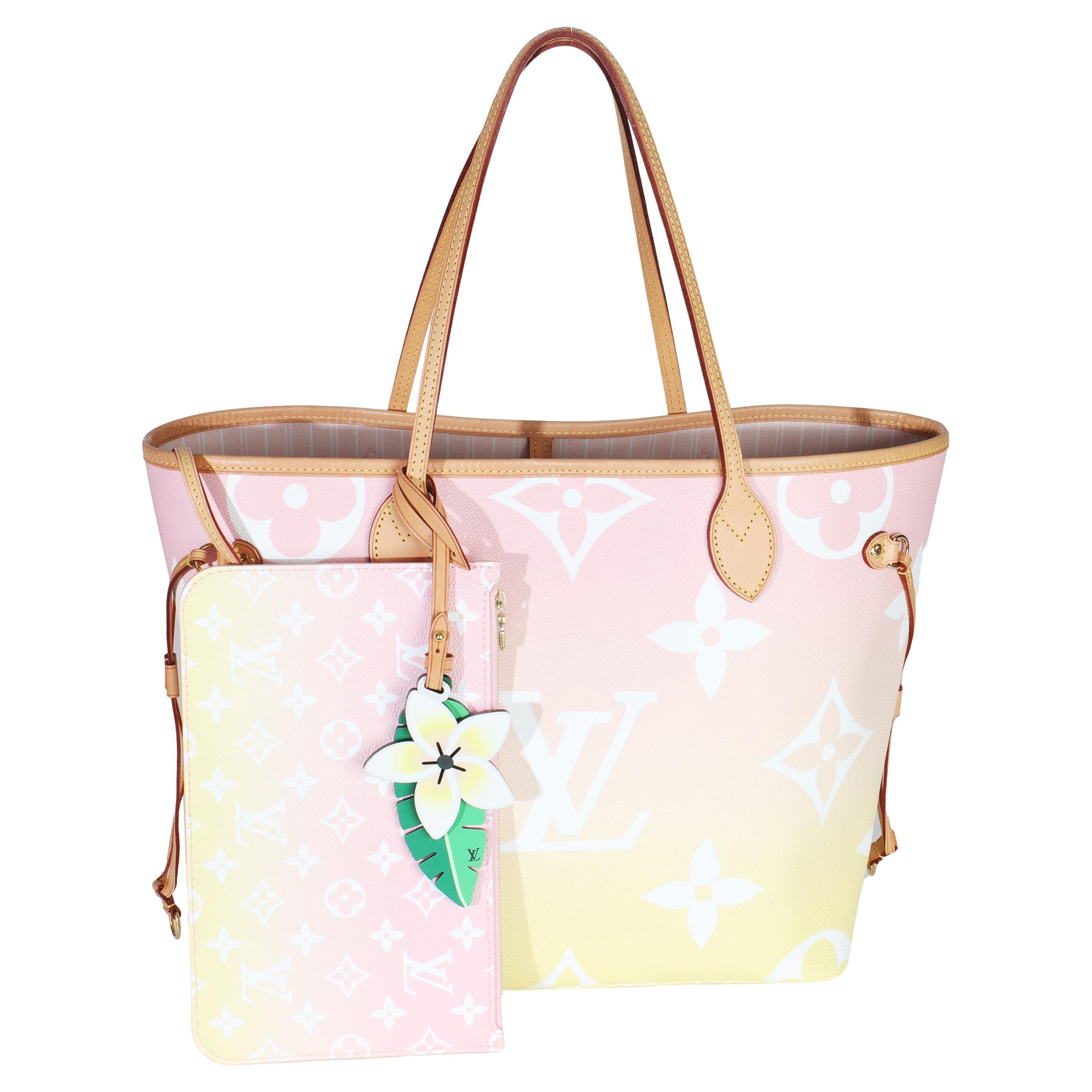 Louis Vuitton Light Pink Monogram Giant Canvas By The Pool Neverfull MM en vente