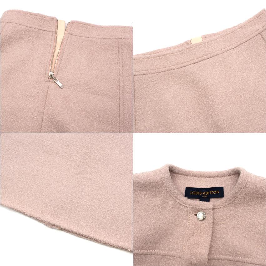 Women's or Men's Louis Vuitton Light Pink Wool blend Skirt Suit - Size US 4