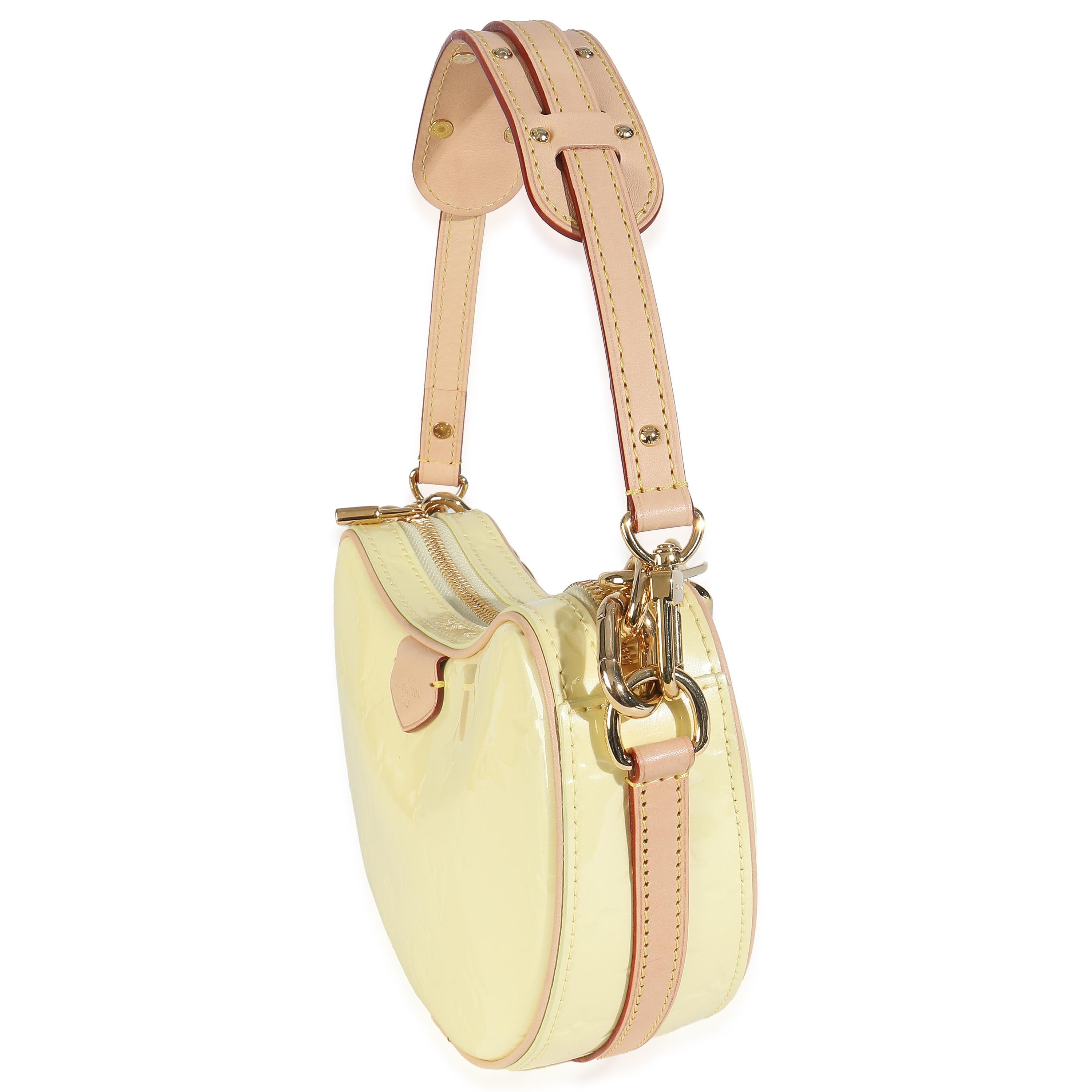 Louis Vuitton Hellgelb Monogram Vernis Croissant NM im Zustand „Neu“ im Angebot in New York, NY