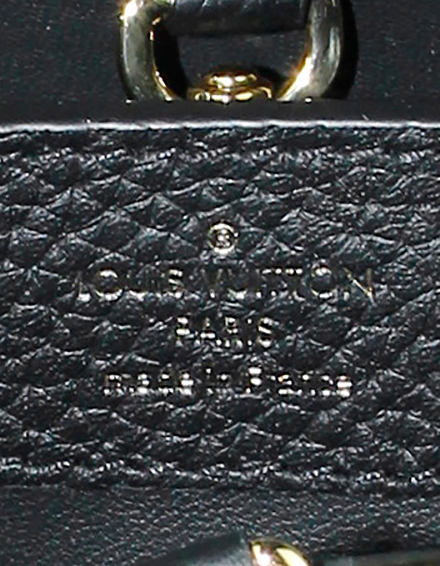 Women's Louis Vuitton LIKE NEW Black/ General Blue Capucines BB Crossbody Bag
