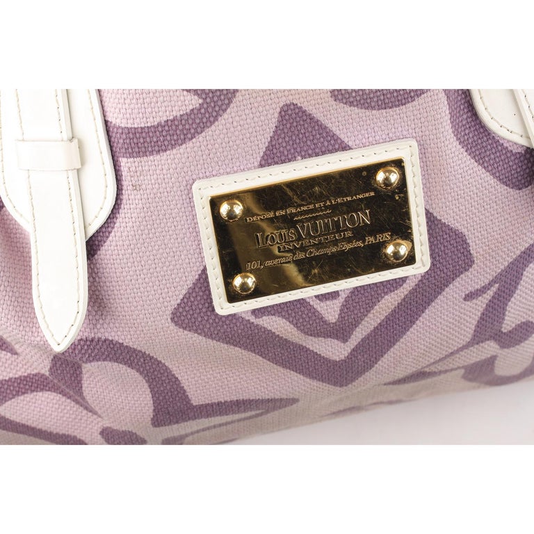 LOUIS VUITTON Limited Edition Lilac Tahitienne Cabas PM Bag at 1stDibs