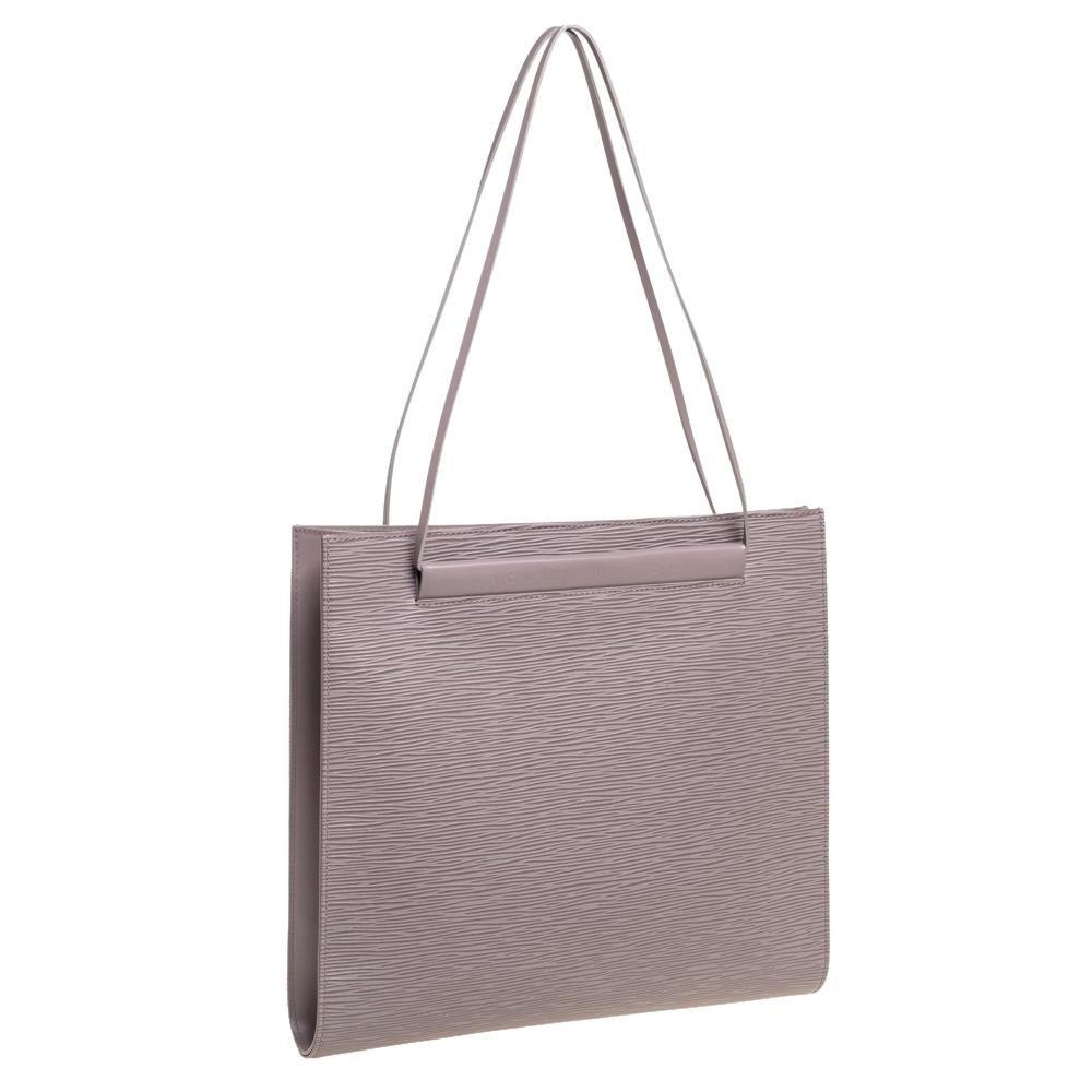 Gray Louis Vuitton Lilac Epi Leather Saint Tropez Shoulder Bag