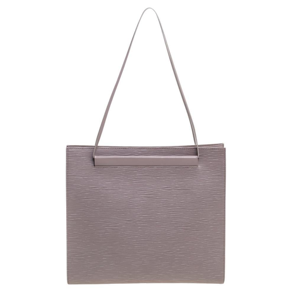 lilac epi leather bag