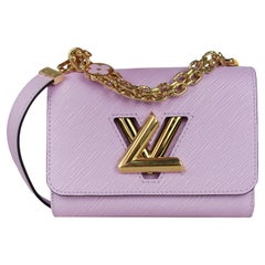 Louis Vuitton Lilac Leather Convertible Chain Epi Twist PM Bag