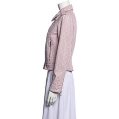 Louis Vuitton Lilac Monogram Denim Biker Jacket 2007 (Medium)