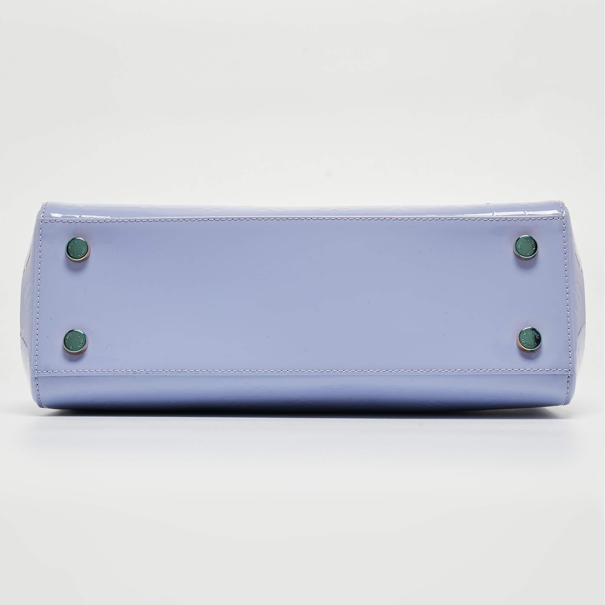 Louis Vuitton Lilac Monogram Vernis Brea MM Bag For Sale 6