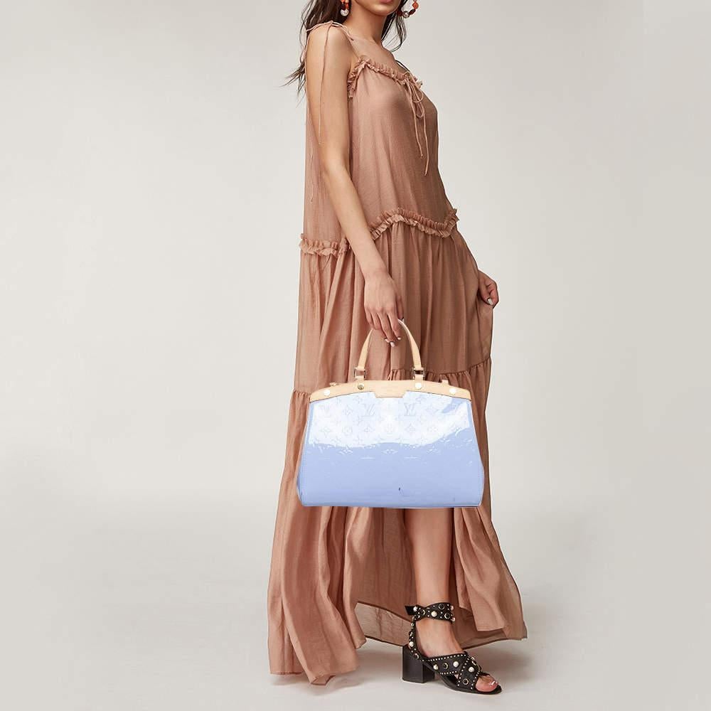 Louis Vuitton Lilac Monogram Vernis Brea MM Bag For Sale 8