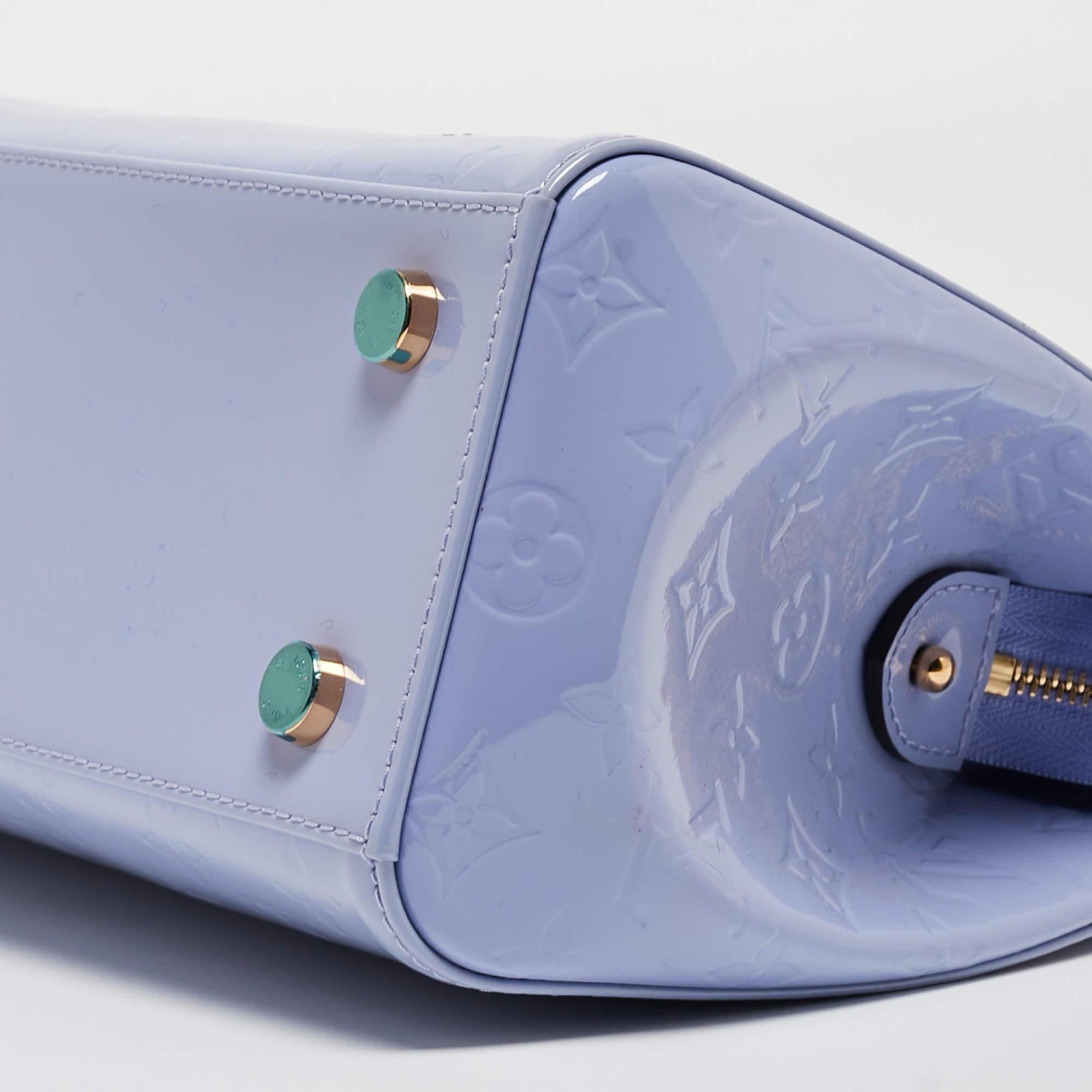Louis Vuitton Lilac Monogram Vernis Brea MM Bag For Sale 9