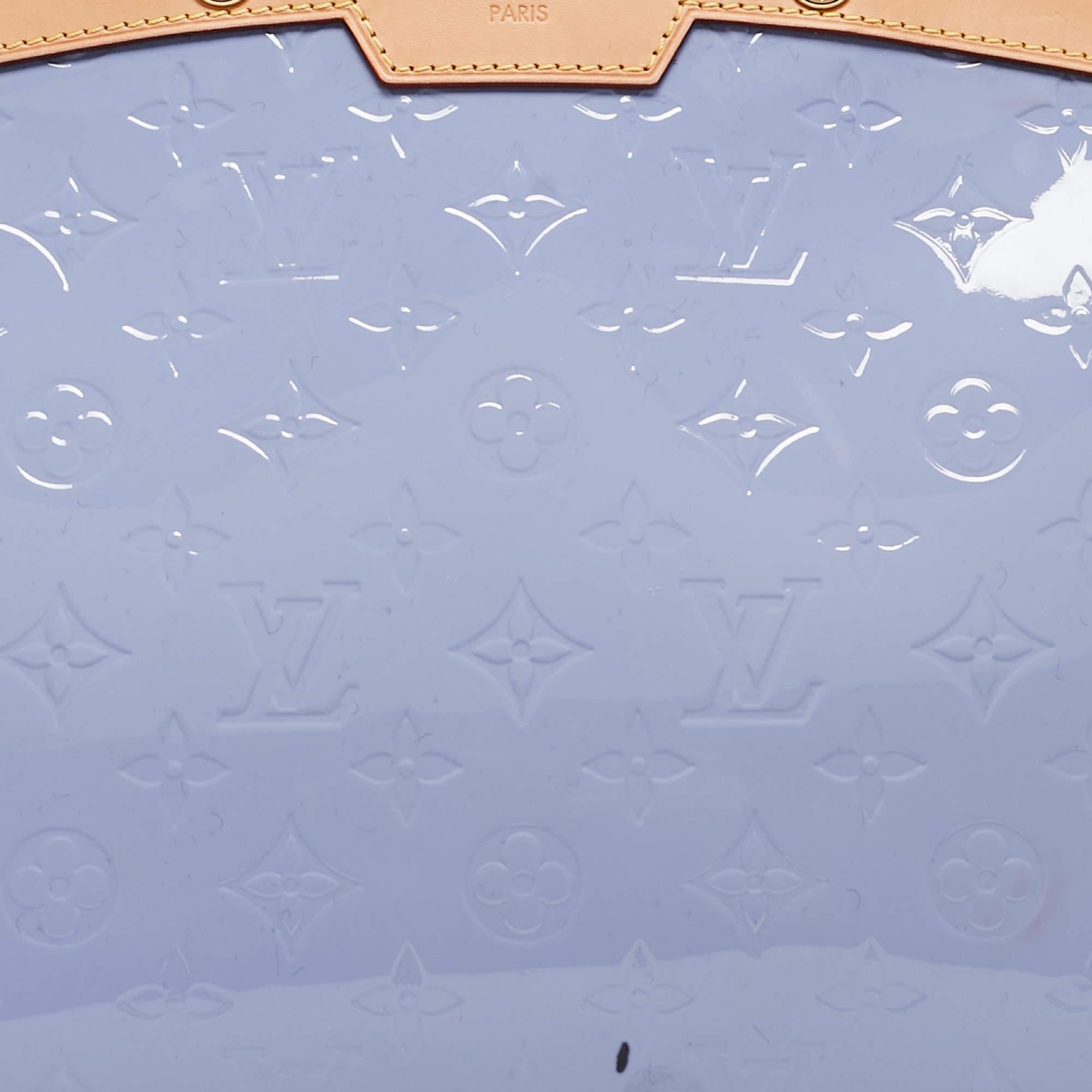Louis Vuitton Lilac Monogram Vernis Brea MM Bag For Sale 4