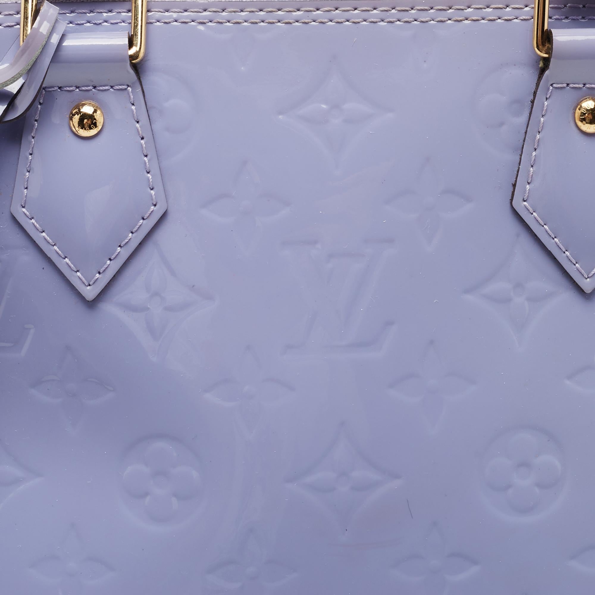Louis Vuitton Lilac Monogram Vernis Leather Alma PM Bag 12