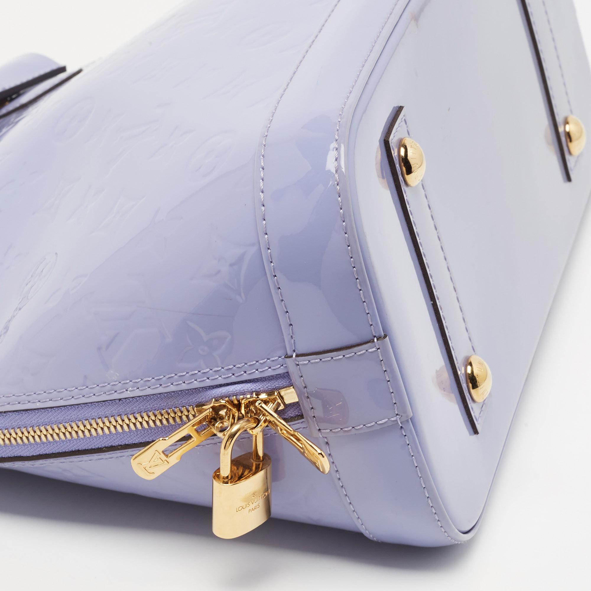 Louis Vuitton Lilac Monogram Vernis Leather Alma PM Bag 1