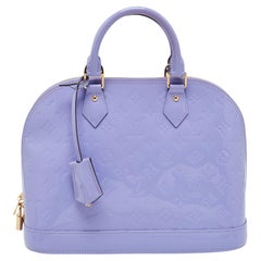 Used Louis Vuitton Lilac Monogram Vernis Leather Alma PM Bag