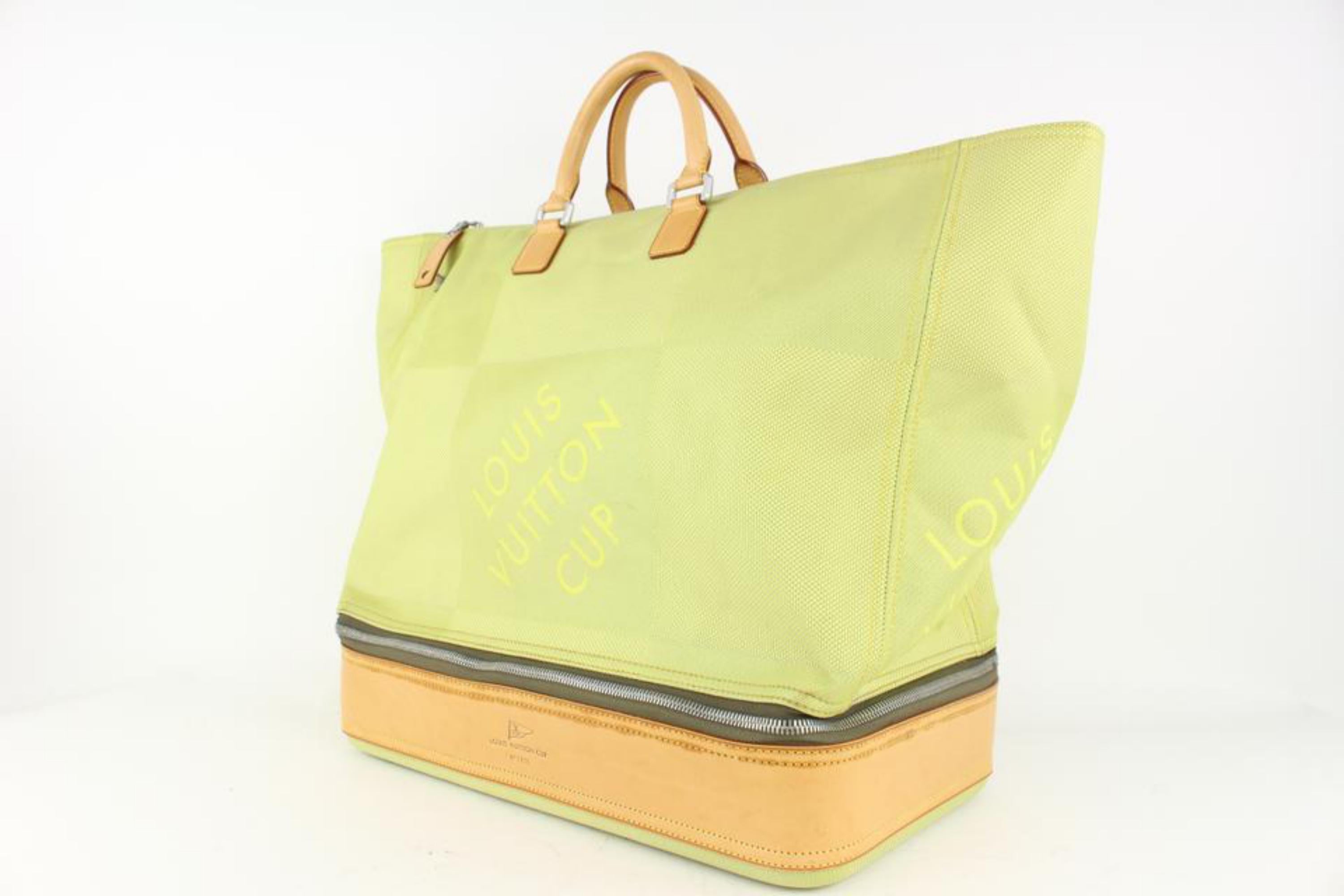 Louis Vuitton Lime Green Damier Geant Southern Cross Sac Sport 1018lv8 For Sale 5